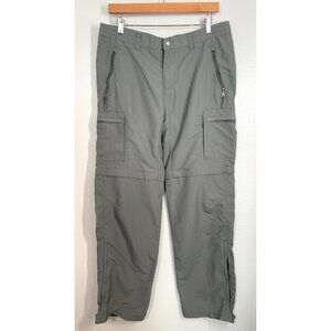 REI UPF 50 Women's Convertible Cargo Hiking Pants Size 16 T Army Green Shorts‎